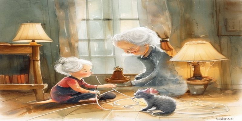 Котик і клубок ниток