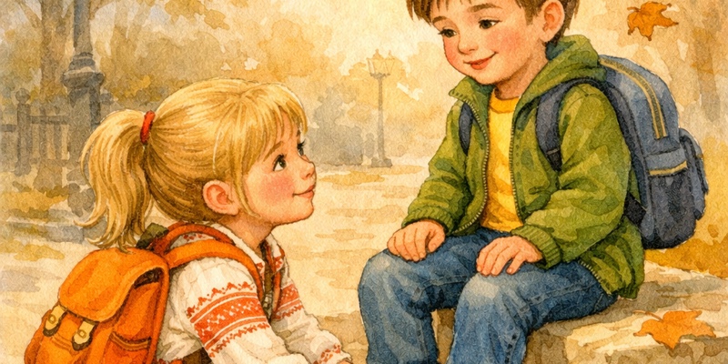 Олеся і її новий рюкзак