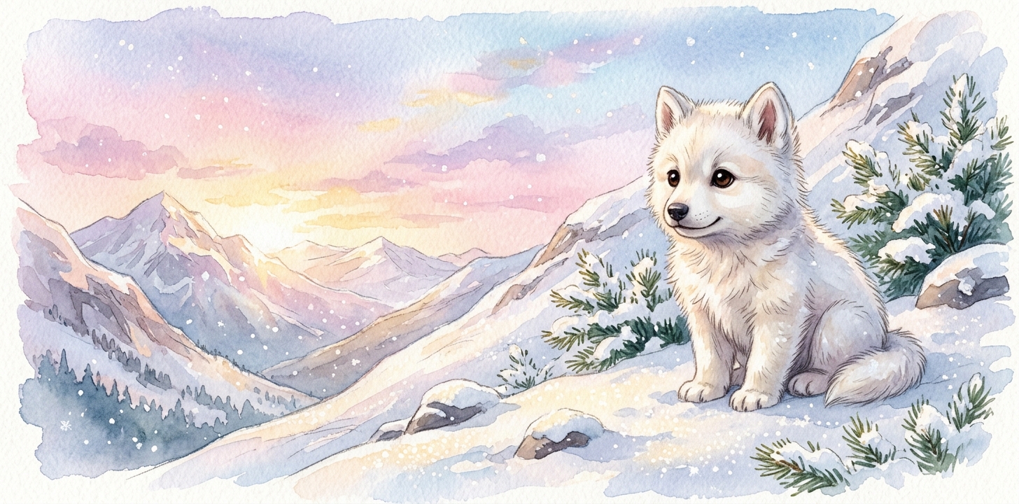 The White Wolf of the Snowy Mountain