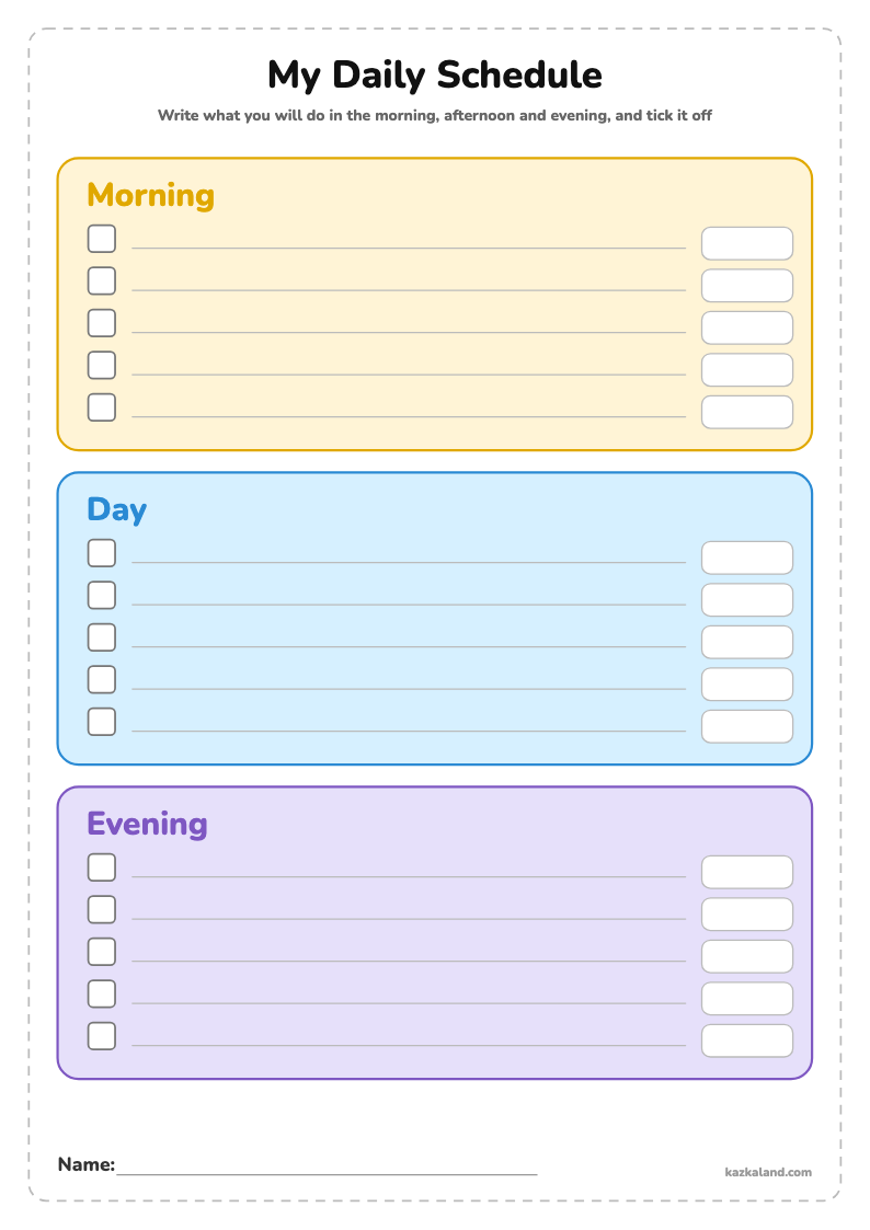 Printable Planners for Kids