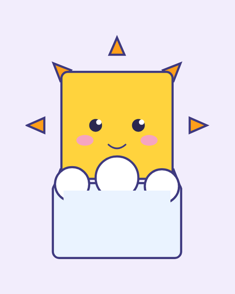 Happy Sun paper craft template for kids: a printable color A4 sheet with cut lines, fold lines and glue tabs, plus a preview of the finished cube toy